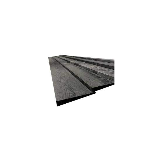 Black Painted Feather Edge Boards 175 x 32mm x 4.8m
