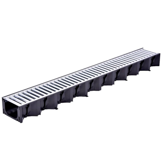 ACO HexDrain Channel with Galvanised Steel Grating 1m