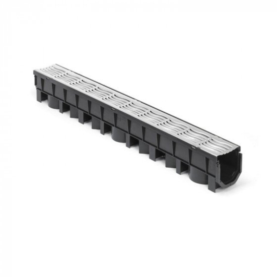 FloPlast Channel Drain with Galvanised Grate 1m