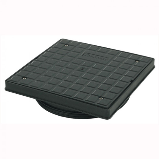 FloPlast Square Sealed Plastic Screw Down Cover and Frame 340mm