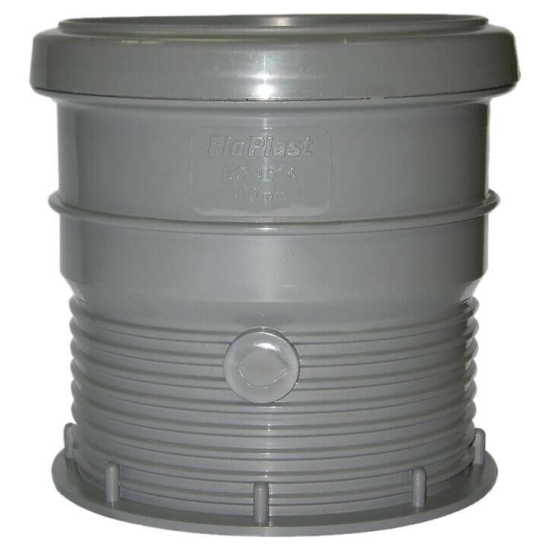 FloPlast Pushfit Soil Drain Connector Grey 110mm