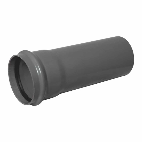 FloPlast Pushfit Soil Pipe-Single Socket Grey 110mm x 4m