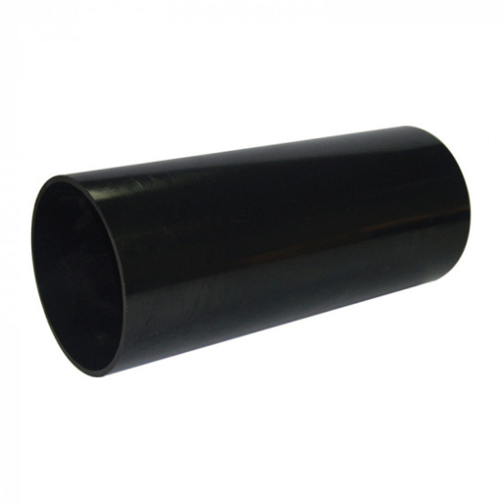 FloPlast Pushfit Soil Pipe-Plain Ended Black 110mm x 4m