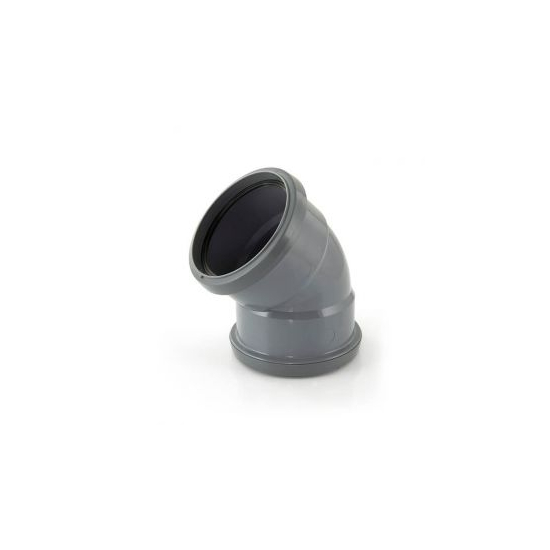 Pushfit Soil Double Socket Bend 135° Grey 110mm