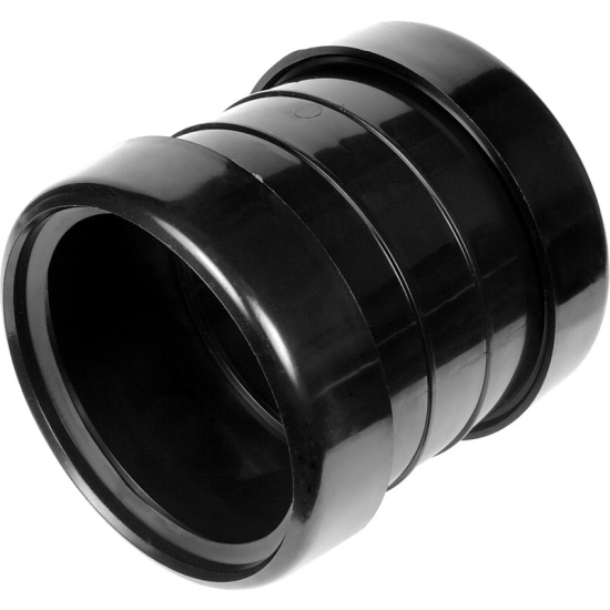 Pushfit Soil Double Socket Slip Coupling Black 110mm
