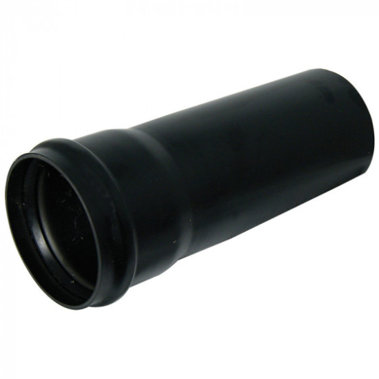 Pushfit Soil Single Socket Pipe Black 110mm x 3m