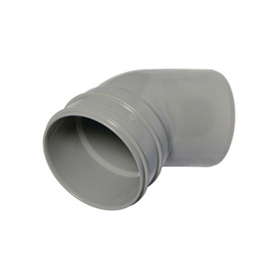 FloPlast Solvent Soil Offset Bend 135° Socket/Spigot Grey 110mm