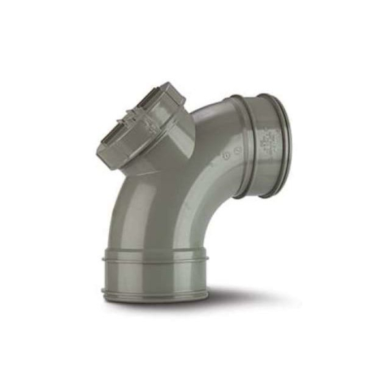 Solvent Soil Double Socket Access Bend 92.5° Grey 110mm