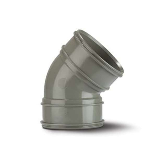 Solvent Soil Double Socket Bend 135° Grey 110mm