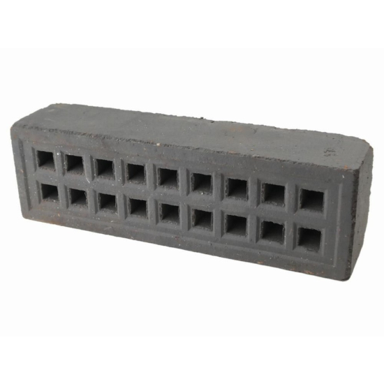 Square Hole Clay Airbrick Blue/Black 215mm x 56mm