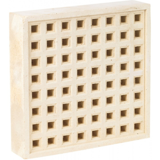 Square Hole Clay Airbrick Buff 215 x 215mm