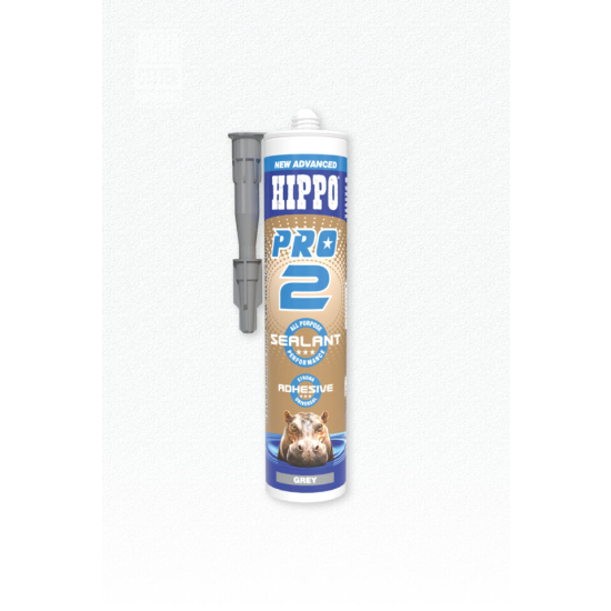 Hippo Pro 2 Sealant & Adhesive Tube Grey 290ml
