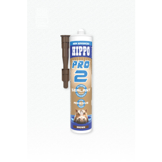 Hippo Pro 2 Sealant & Adhesive Tube Brown 290ml