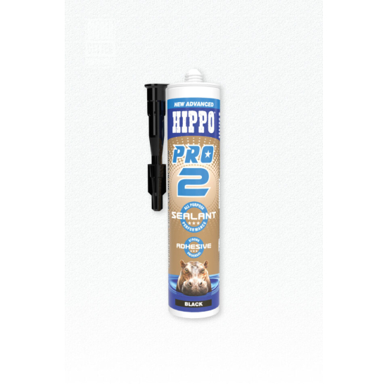 Hippo Pro 2 Sealant & Adhesive Tube Black 290ml