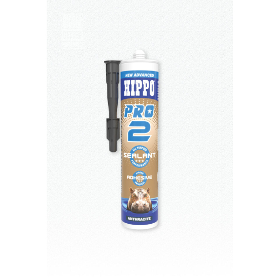 Hippo Pro 2 Sealant & Adhesive Tube Anthracite 290ml