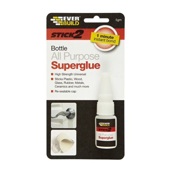 Everbuild Stick 2 All Purpose Superglue Bottle 5g
