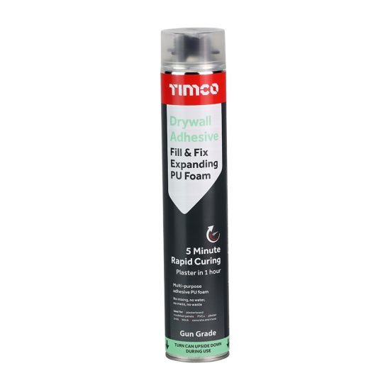 TIMCO Drywall Adhesive Fill & Fix Expanding PU Foam 750ml