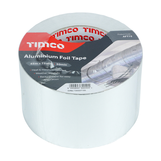 TIMCO Aluminium Foil Tape 45m x 75mm
