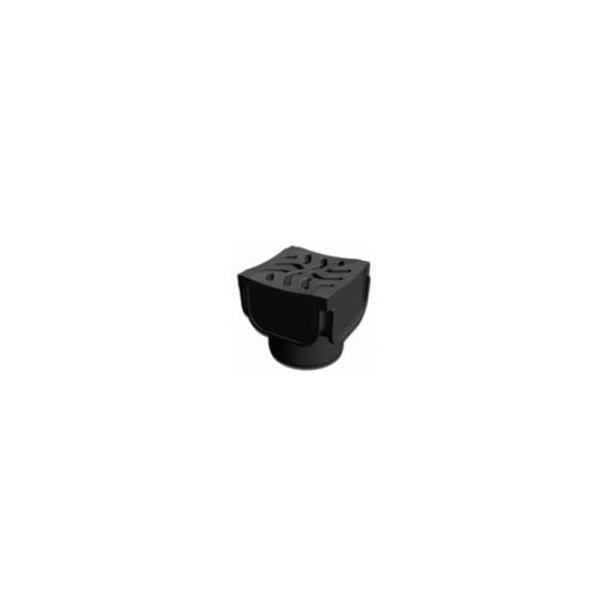 Polydrain Shallow Flow Slot Drain Quad Black Plastic Grate A15