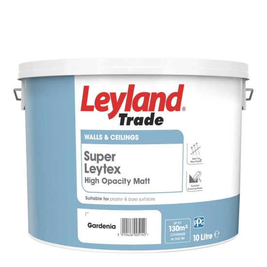 Leyland Trade Super Leytex Matt Emulsion Paint Gardenia 10L