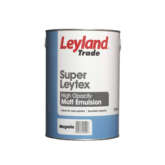 Leyland Trade Super Leytex Matt Emulsion Paint Magnolia 5L