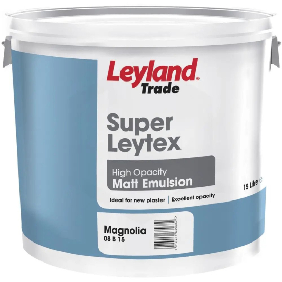 Leyland Trade Super Leytex Matt Emulsion Paint Magnolia 15L