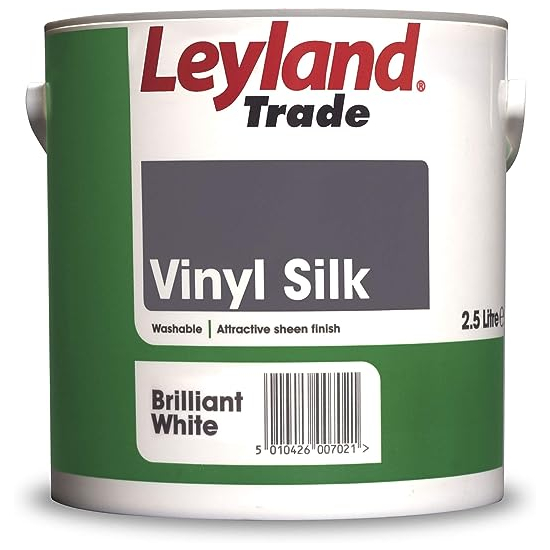 Leyland Trade Vinyl Silk Emulsion Paint Brilliant White 2.5L