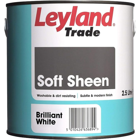 Leyland Trade Soft Sheen  Emulsion Paint Brilliant White 2.5L