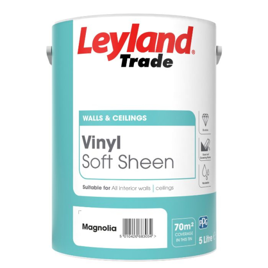Leyland Trade Soft Sheen  Emulsion Paint Magnolia 5L