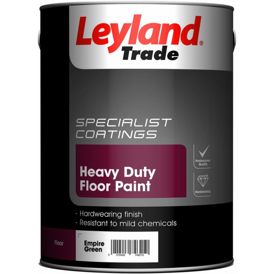 Leyland Trade Heavy Duty Floor Paint Empire Green 5L