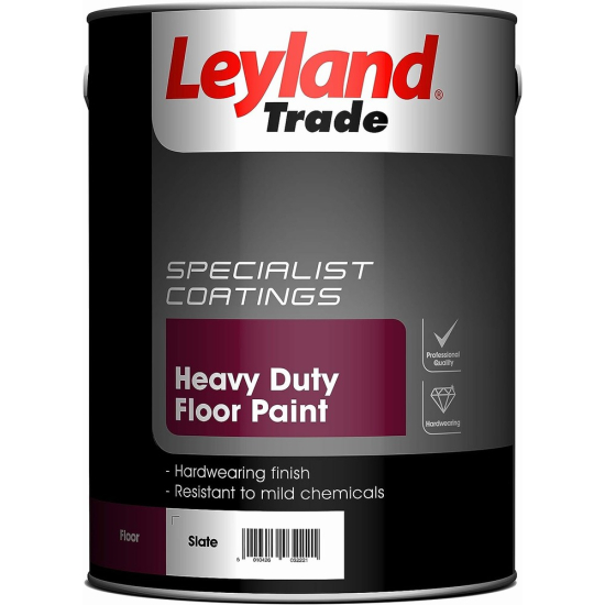 Leyland Trade Heavy Duty Floor Paint Slate 5L