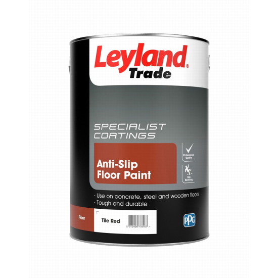 Leyland Trade Anti-Slip Floor Paint Tile Red  5L