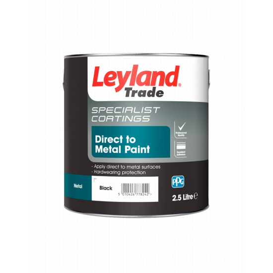 Leyland Trade Direct to Metal Paint Black 2.5L