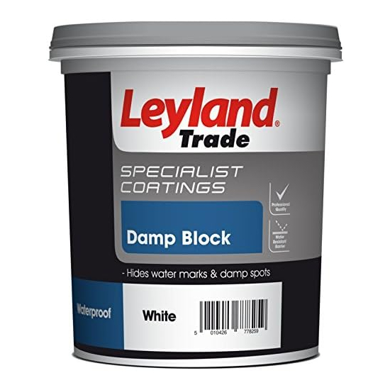 Leyland Trade Damp Block Paint  White 750ml