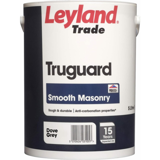 Leyland Trade Truguard Smooth Masonry PaintDove Grey 5L