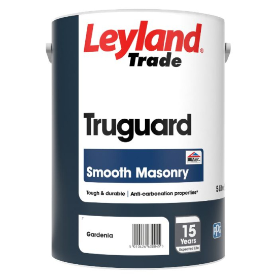 Leyland Trade Truguard Smooth Masonry Paint Gardenia 5L