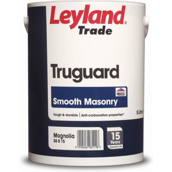 Leyland Trade Truguard Smooth Masonry Paint Magnolia 5L