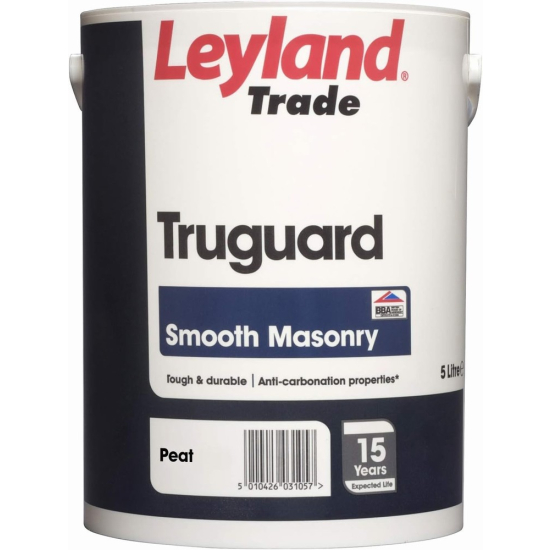 Leyland Trade Truguard Smooth Masonry Paint Peat 5L