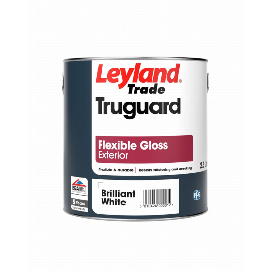 Leyland Trade Flexible Exterior Gloss Brilliant White 2.5L
