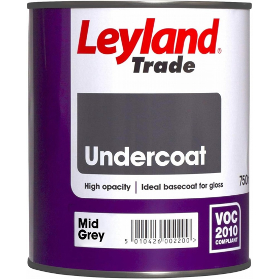 Leyland Trade Undercoat Paint Mid Grey 750ml