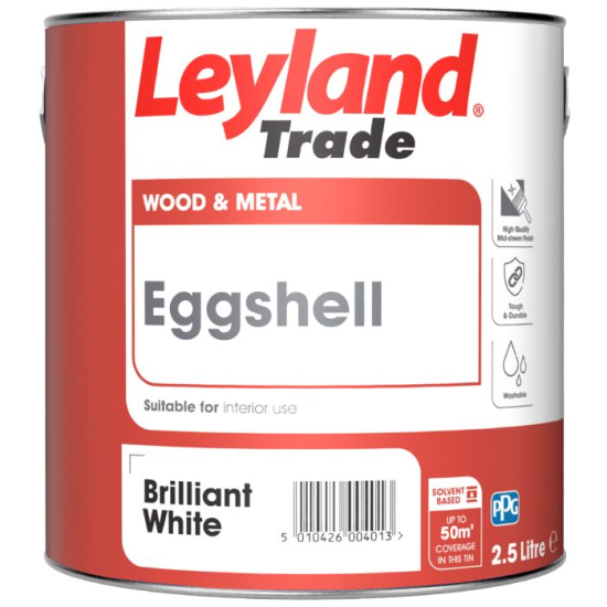 Leyland Trade Eggshell Brilliant White 2.5L