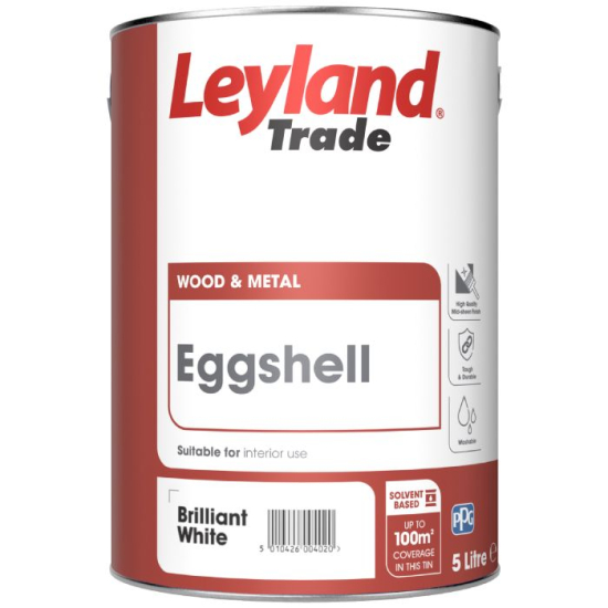 Leyland Trade Eggshell Brilliant White 5L