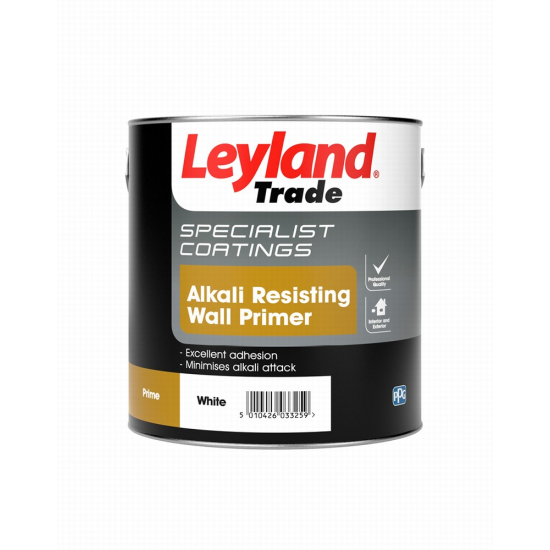 Leyland Trade Alkali Resisting Wall Primer White 5L