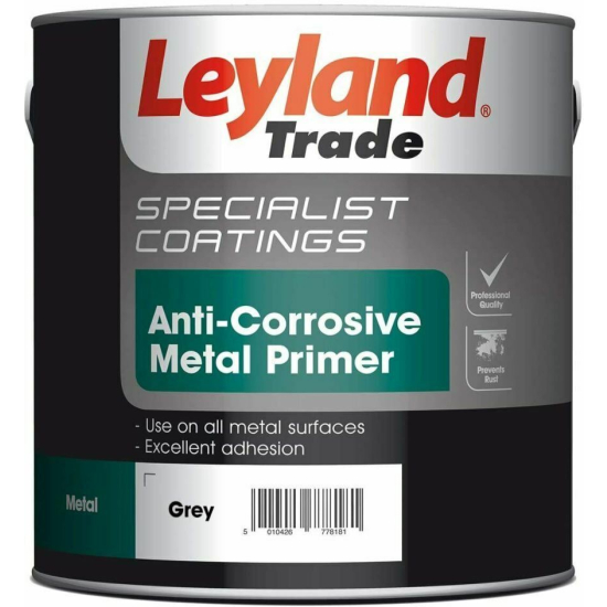 Leyland Trade Anti-Corrosive Metal Primer Grey 2.5L