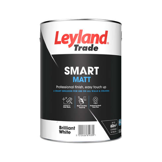 Leyland Trade Smart Matt Emulsion Brilliant White 5L