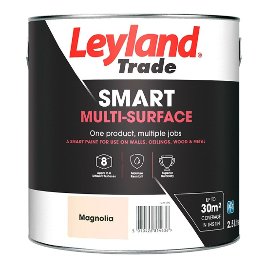 Leyland Trade Smart Matt Emulsion Magnolia  2.5L