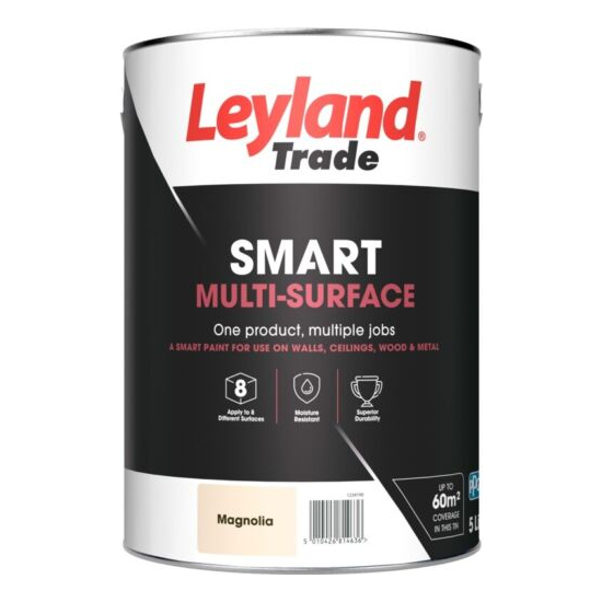 Leyland Trade Smart Matt Emulsion Magnolia  5L