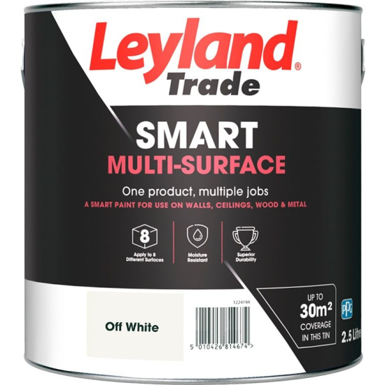 Leyland Trade Smart Multi-Surface Off White 2.5L