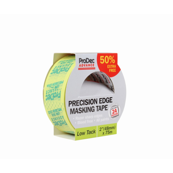 Prodec Low Tack Precision Edge Masking Tape 48mm x 50m +50%