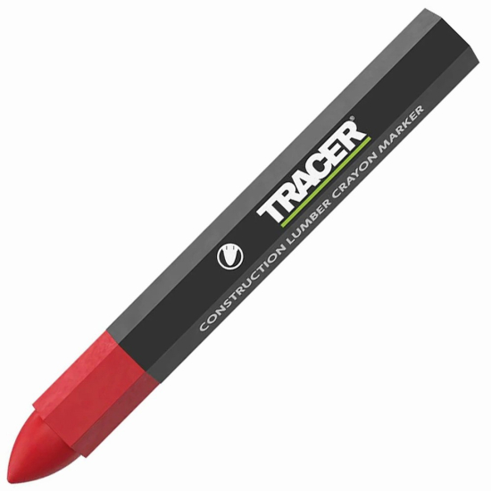Tracer Construction Lumber Crayon Marker Red